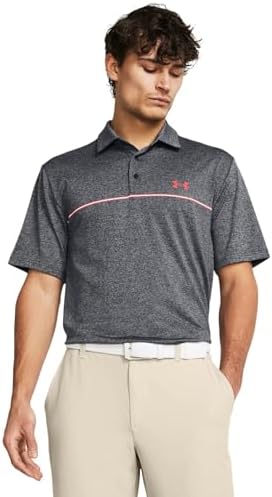 Under Armour Playoff 3.0 Stripe Mens Golf Polo - Black/Red/XXL Under Armour