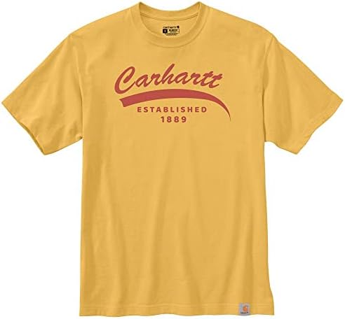 Carhartt Men's 105714 Relaxed Fit Heavyweight Short-Sleeve Script Graphic T-Shi Carhartt