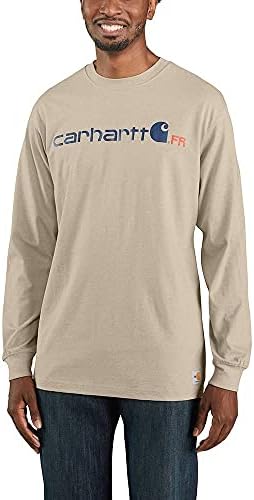 Carhartt Men's Flame Resistant Force Loose Fit Lightweight Long-Sleeve Logo Graphic T-Shirt 104769 Carhartt