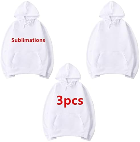 3pcs Sublimation Hoodies Blank Men 100 Polyester Hoodie For Sublimation AiDiYGECO