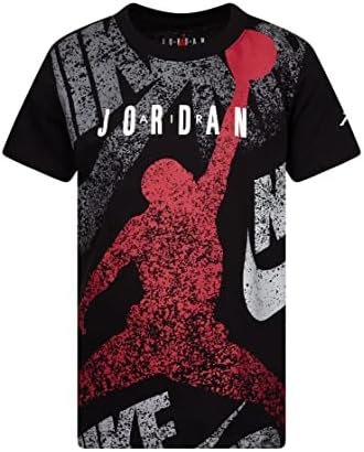 Jordan Boy's JM Distress Tee (Little Kids) Black 2-4 Toddler/Little Kid Nike