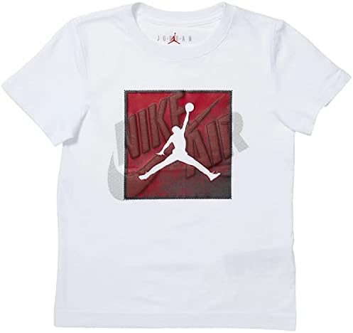 Jordan Boy's Patch Over Tee (Little Kids) White 5 (Little Kid) Nike