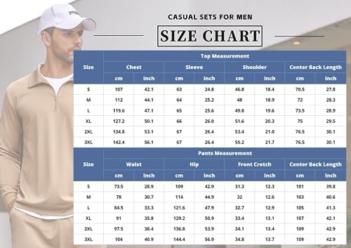 COOFANDY Men's Tracksuit 2 Piece Quarter Zip Polo Athletic Sweatsuits Casual Running Jogging Sport Suit Sets Coofandy