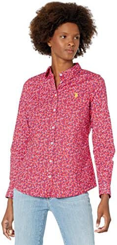 U.S. Polo Assn. Long Sleeve Floral Print Stretch Poplin Shirt U.S. Polo Assn.