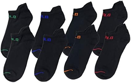 Polo Ralph Lauren Men`s Low Cut Socks 8 Pack (B(ZP827511PKN8)/R, 10-13) Polo Ralph Lauren