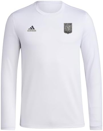 Мужской лонгслив adidas с официальными логотипами Los Angeles FC и классическим круглым вырезом Adidas