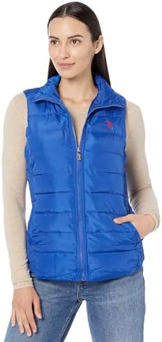 U.S. Polo Assn. Cozy Fur Lined Vest Parisian Blue LG U.S. Polo Assn.