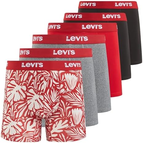 Levi's Mens Underwear 6 Pack Mens Boxer Briefs for Men Soft Stretch Microfiber Levi"s