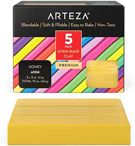 ARTEZA Polymer Clay, 2 lb Pack, 907 g, Titanium White A001, Soft Oven Bake Clay, Art Supplies for Crafts and Jewelry Making ARTEZA