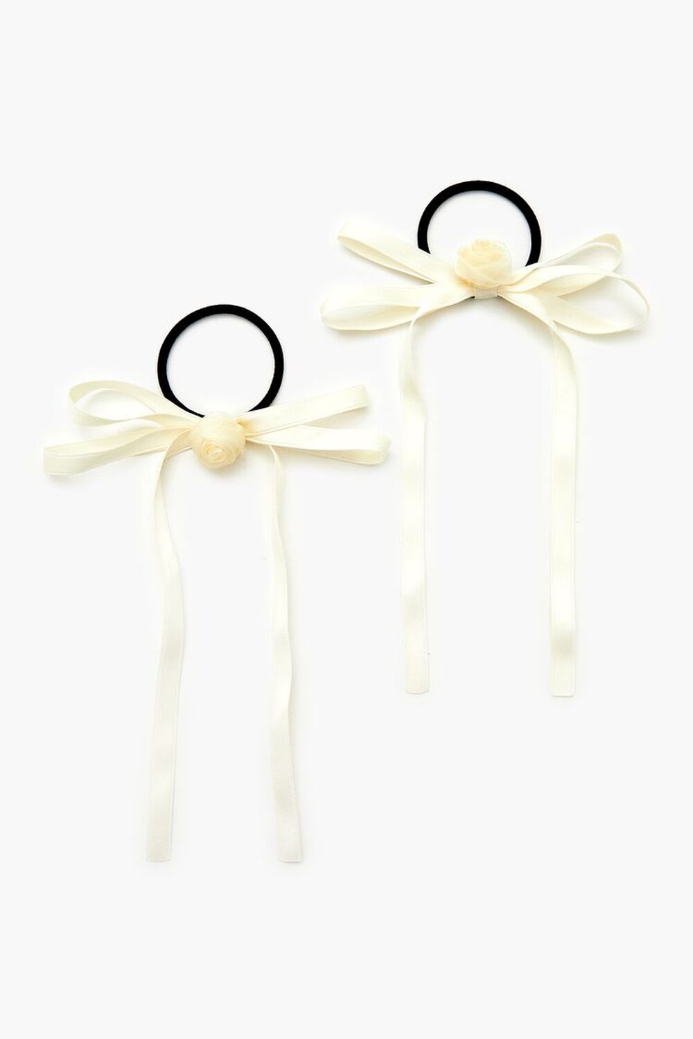 Rosette Bow Hair Tie Set Forever21