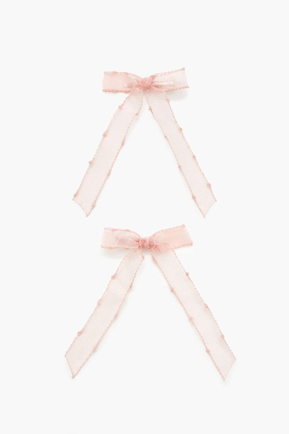 Sheer Bow Hair Clip Set Forever21