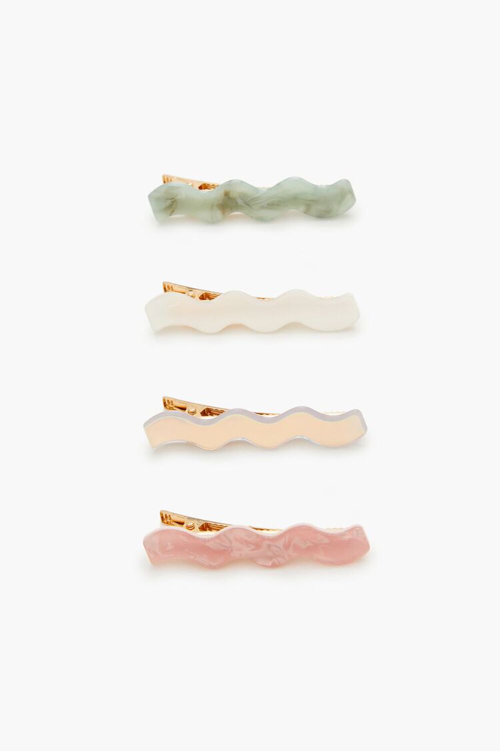 Wavy Marble Hair Clip Set Forever21