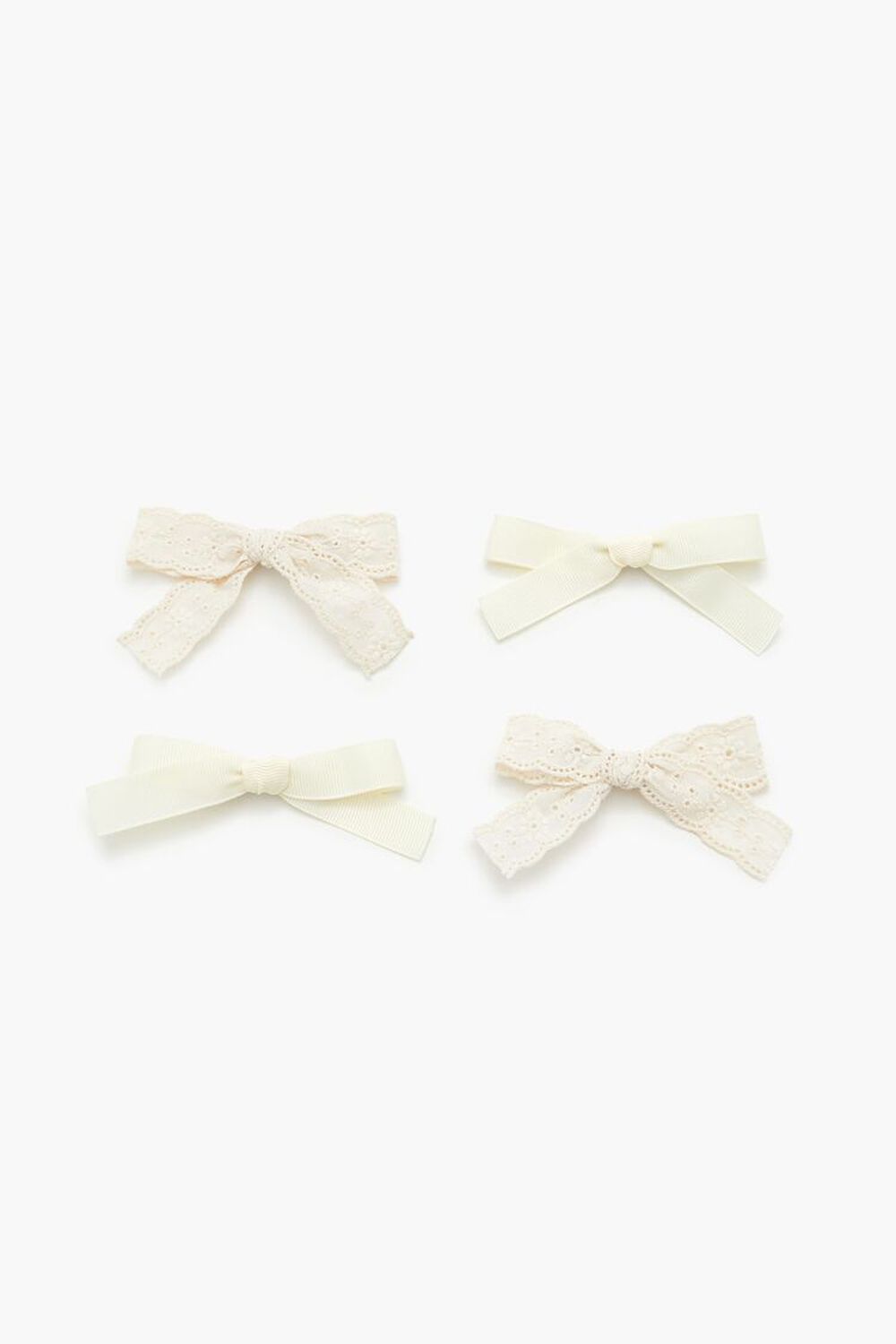 Lace Bow Hair Clip Set Forever21