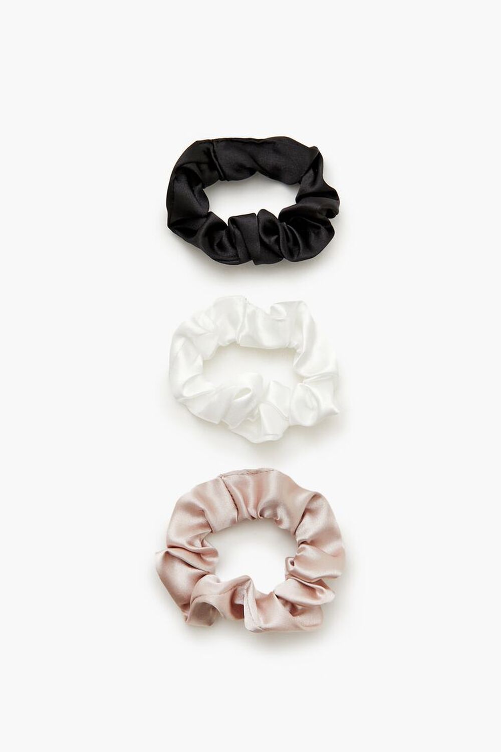 Ruched Satin Hair Scrunchie Set - 3 pack Forever21