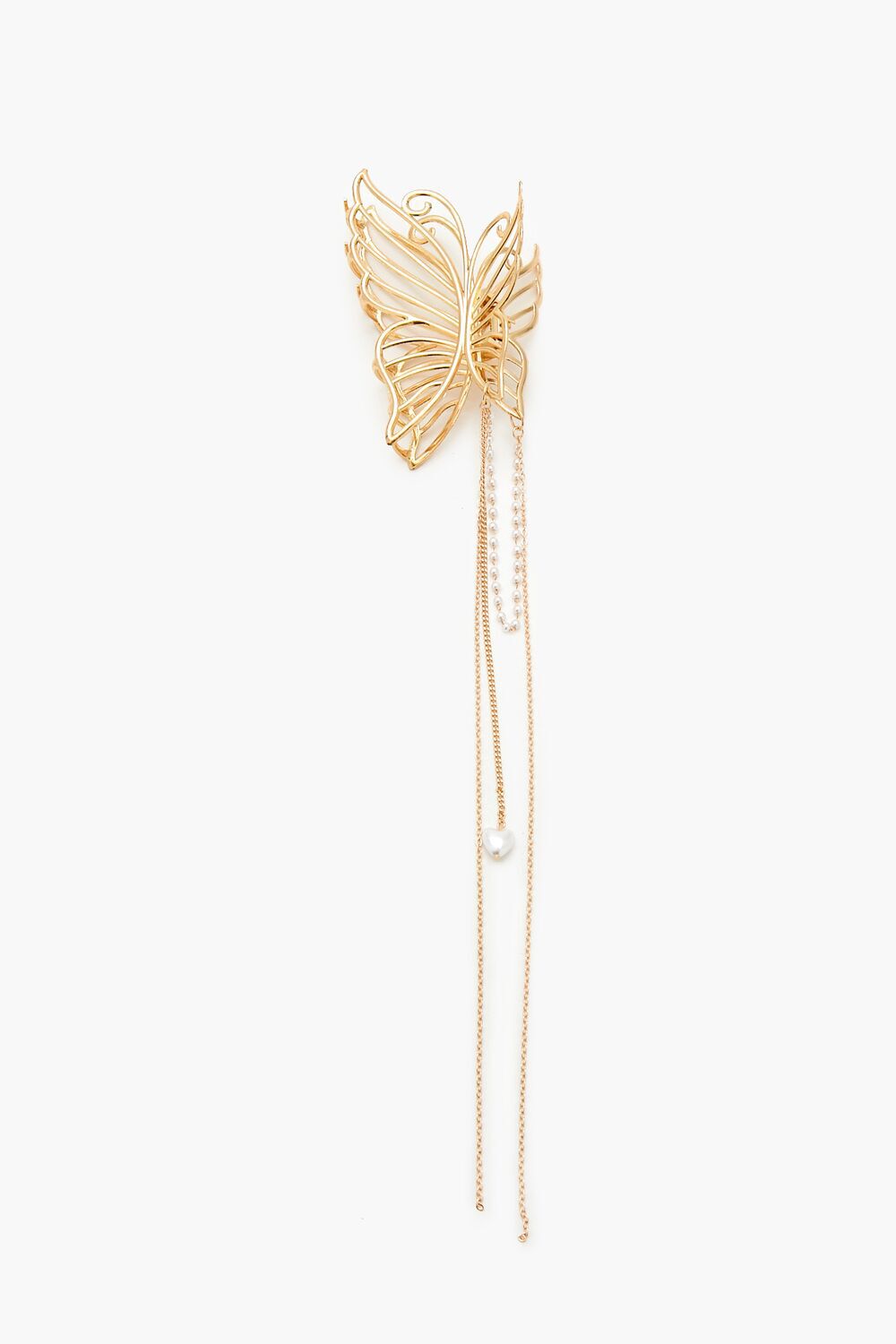 Faux Pearl Butterfly Hair Clip Forever21