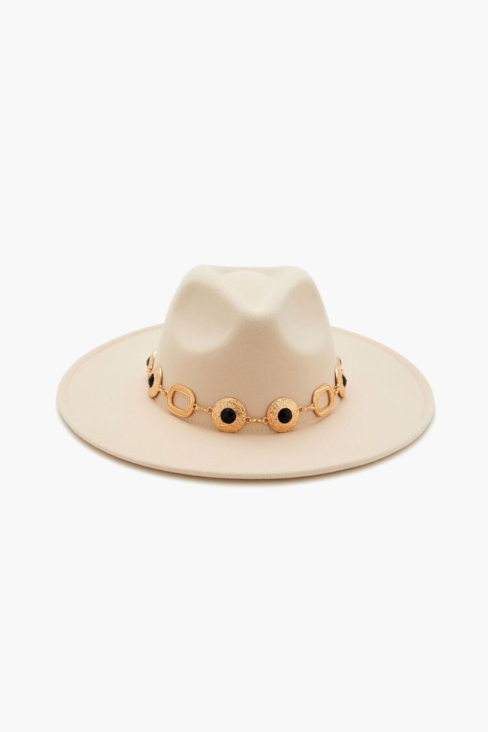 Faux Gem Chain-Trim Fedora Forever21