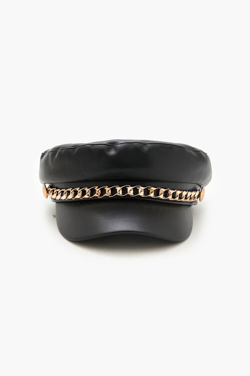 Chain Faux Leather Cabbie Hat Forever21