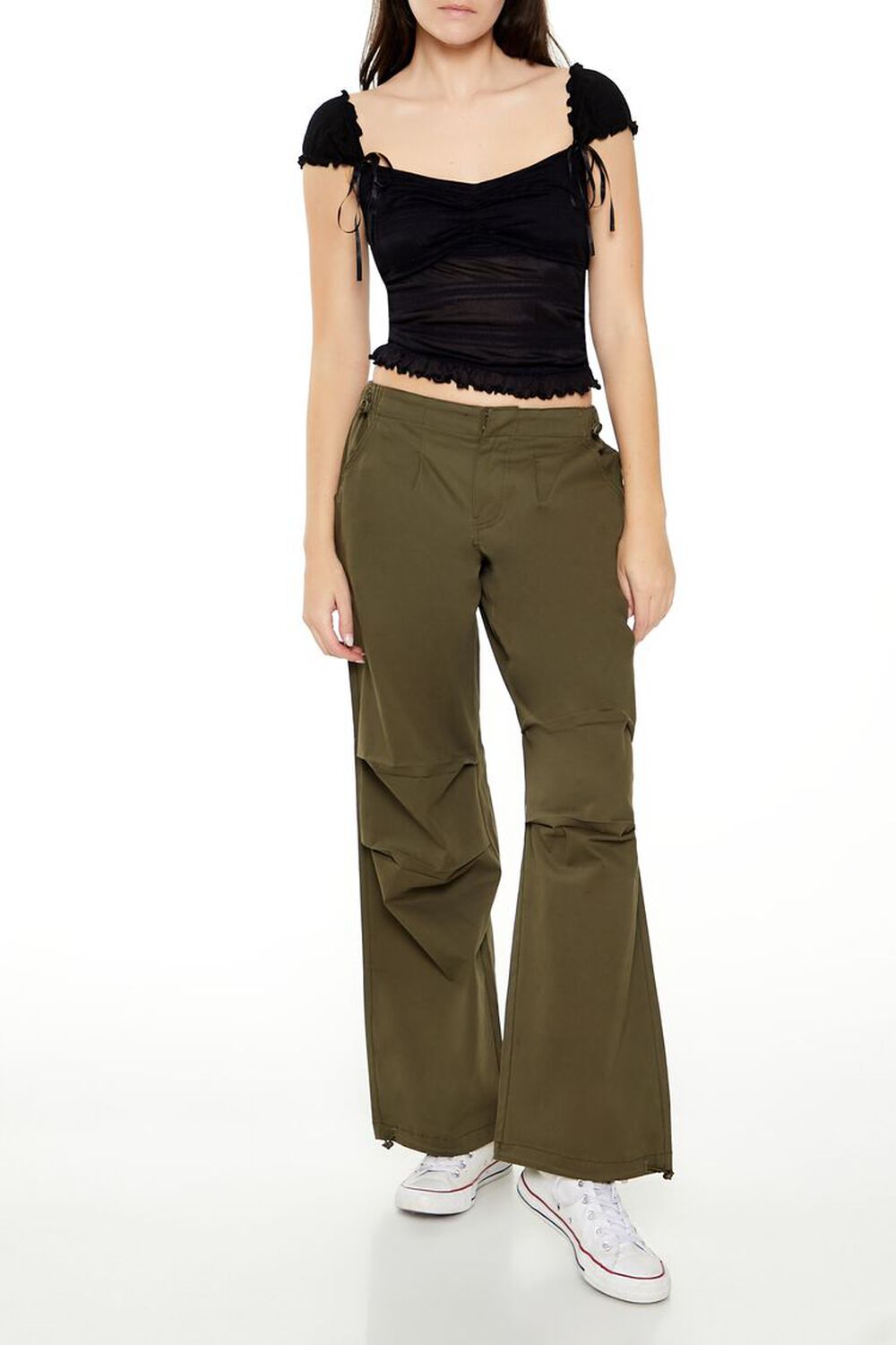 Toggle Low-Rise Drawstring Pants Forever21