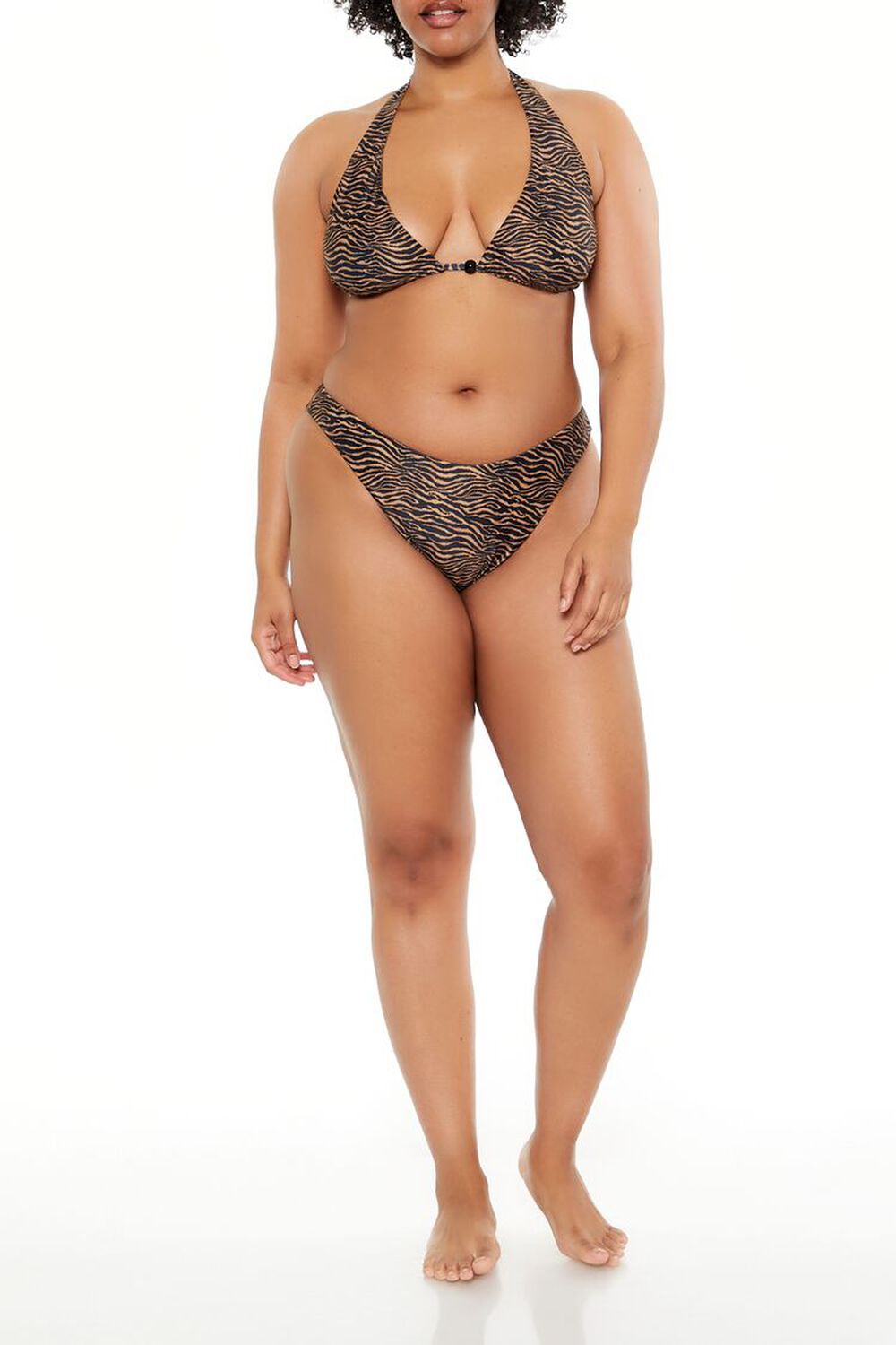 Plus Size Zebra Bikini Bottoms Forever21