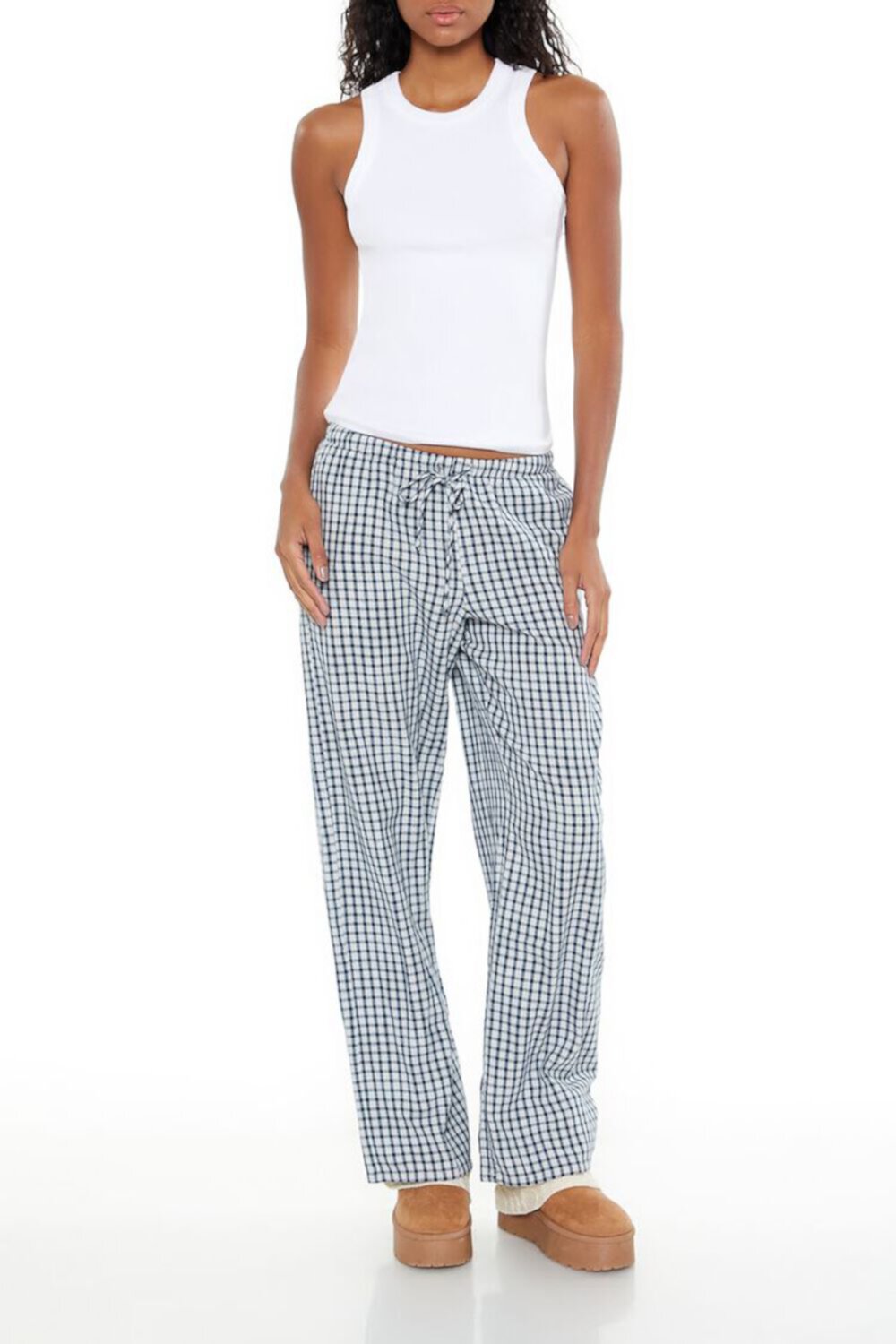 Gingham Drawstring Pants Forever21