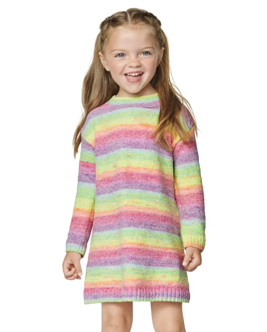 Baby And Toddler Girls Rainbow Striped Sweater Dress The Children`s Place