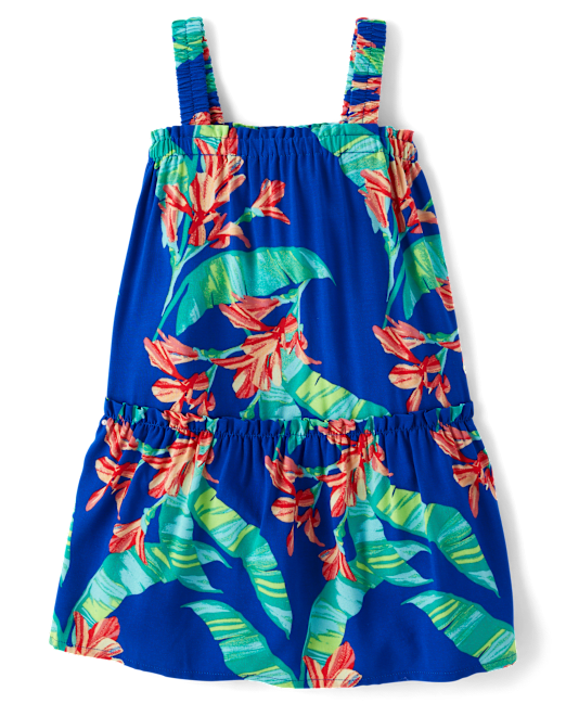 Toddler Girls Matching Family Tropical Ruffle Swing Dress The Children`s Place