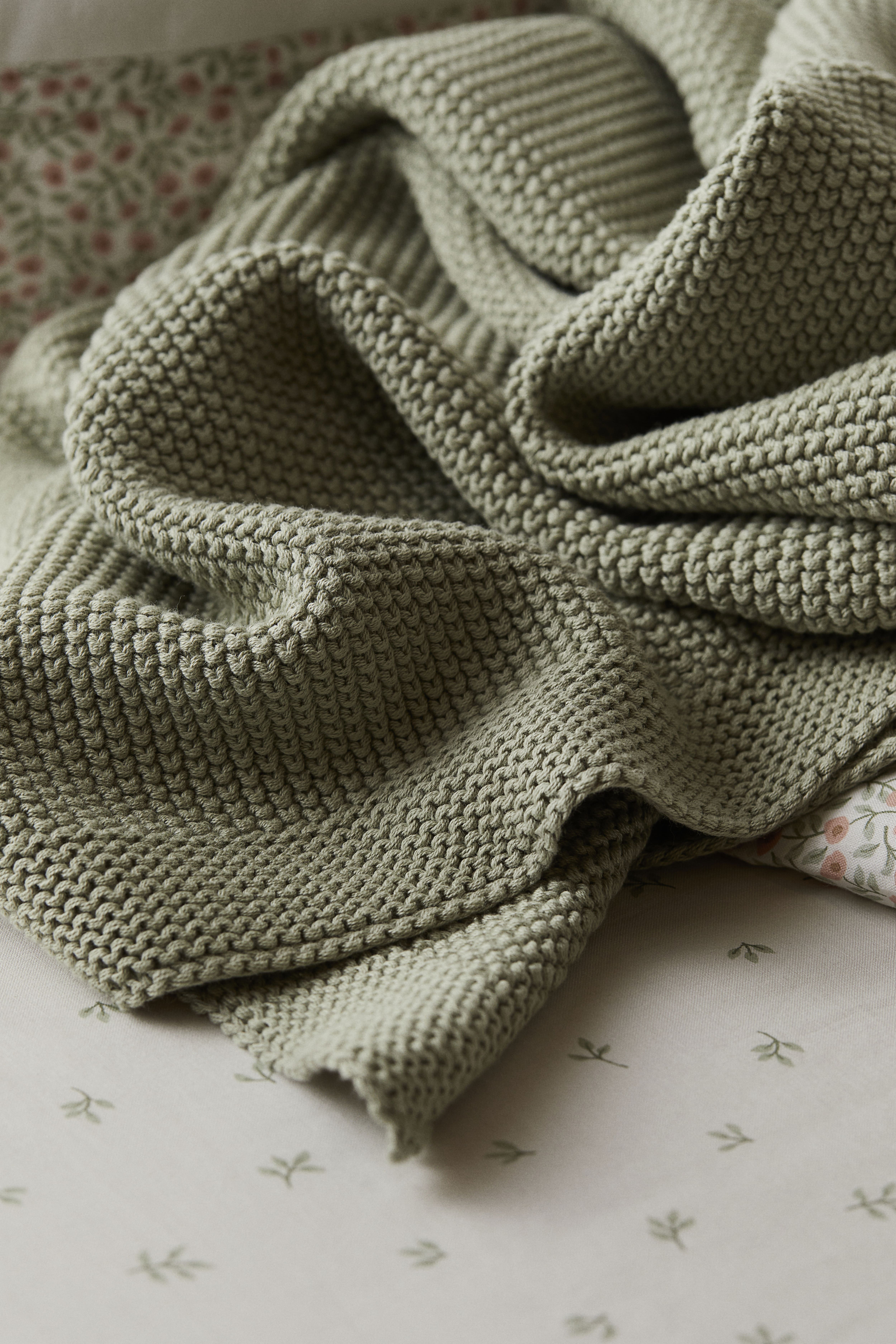 Moss-stitched Cotton Blanket H&M