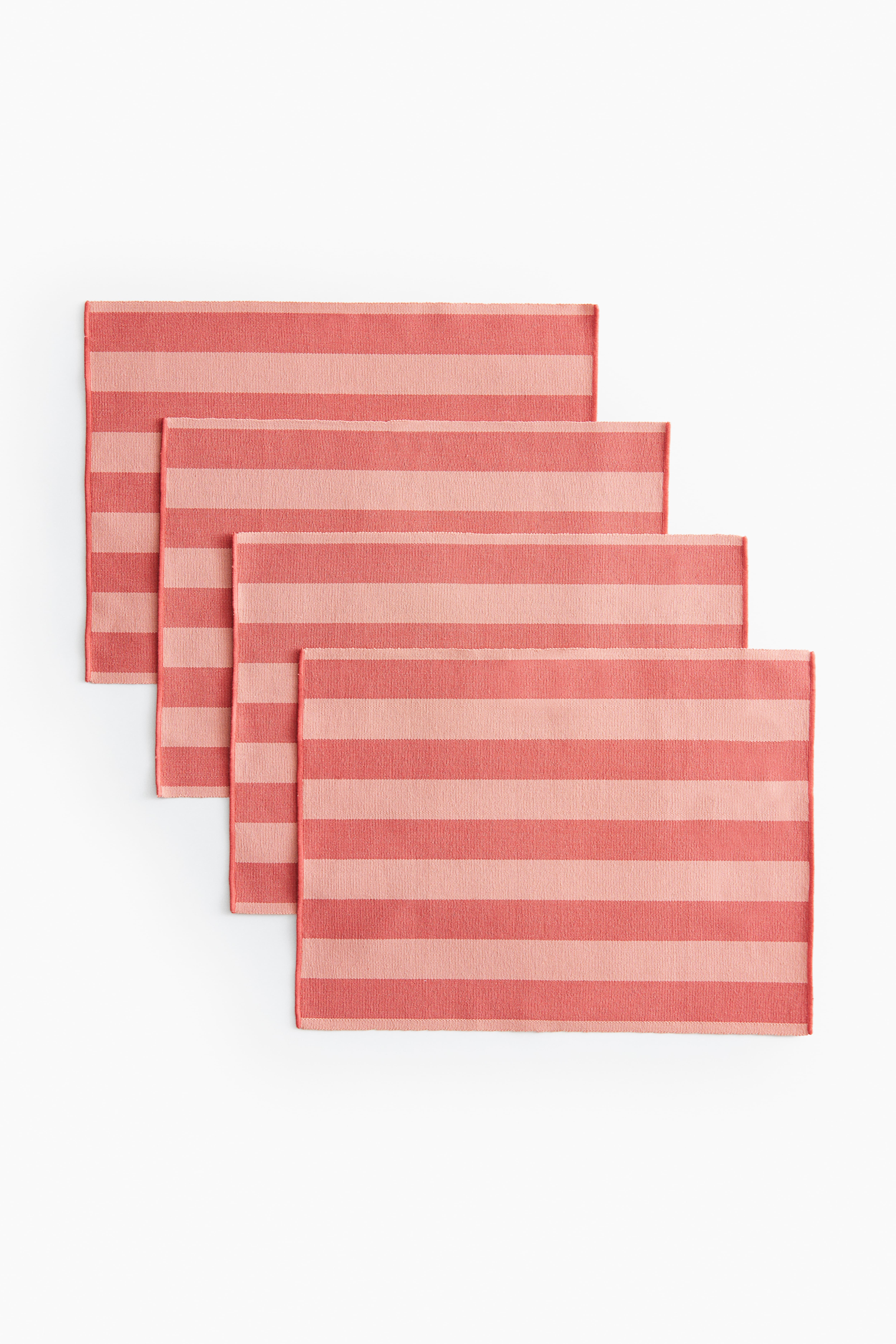 4-pack Striped Placemats H&M