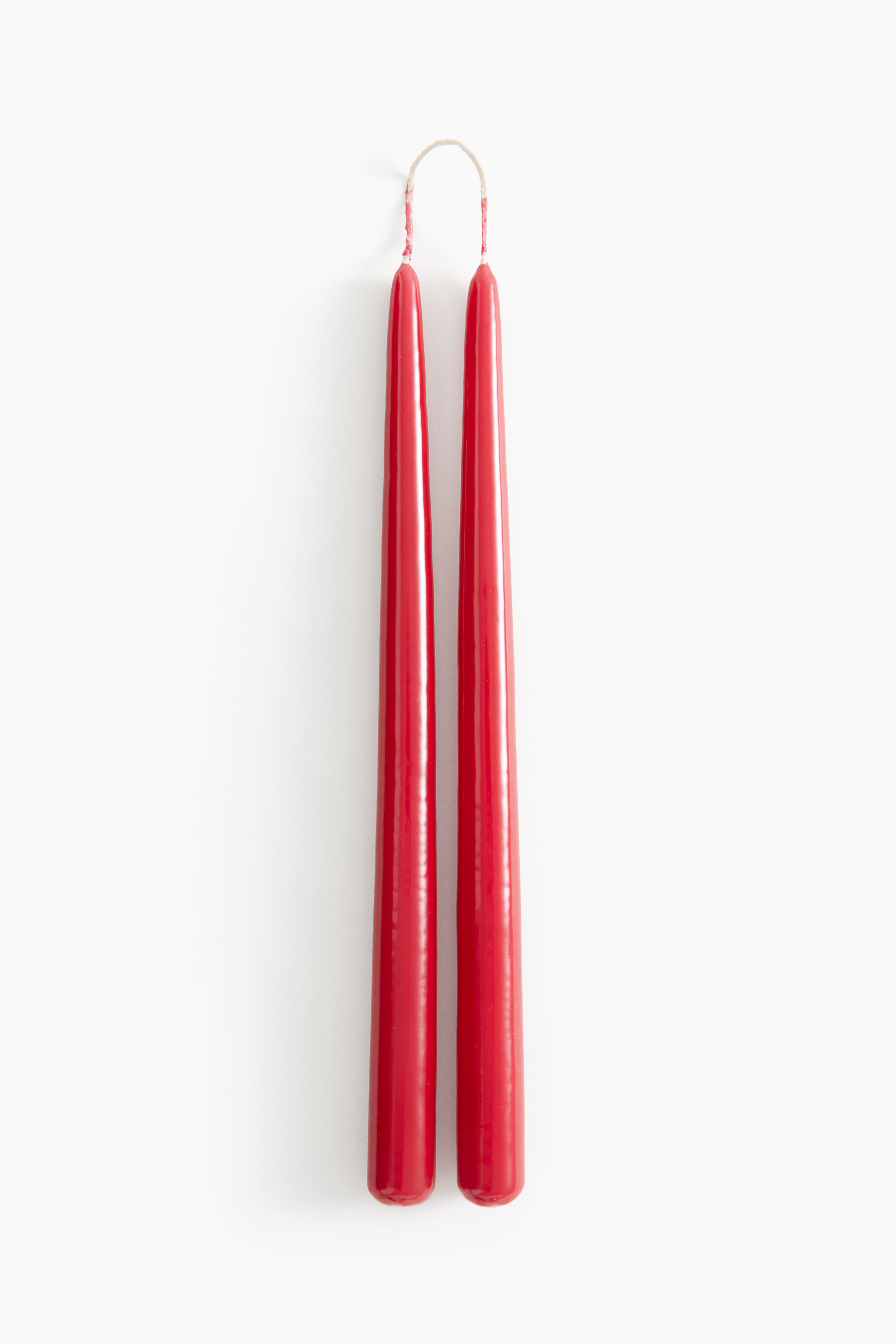 2-pack Glossy Taper Candles H&M