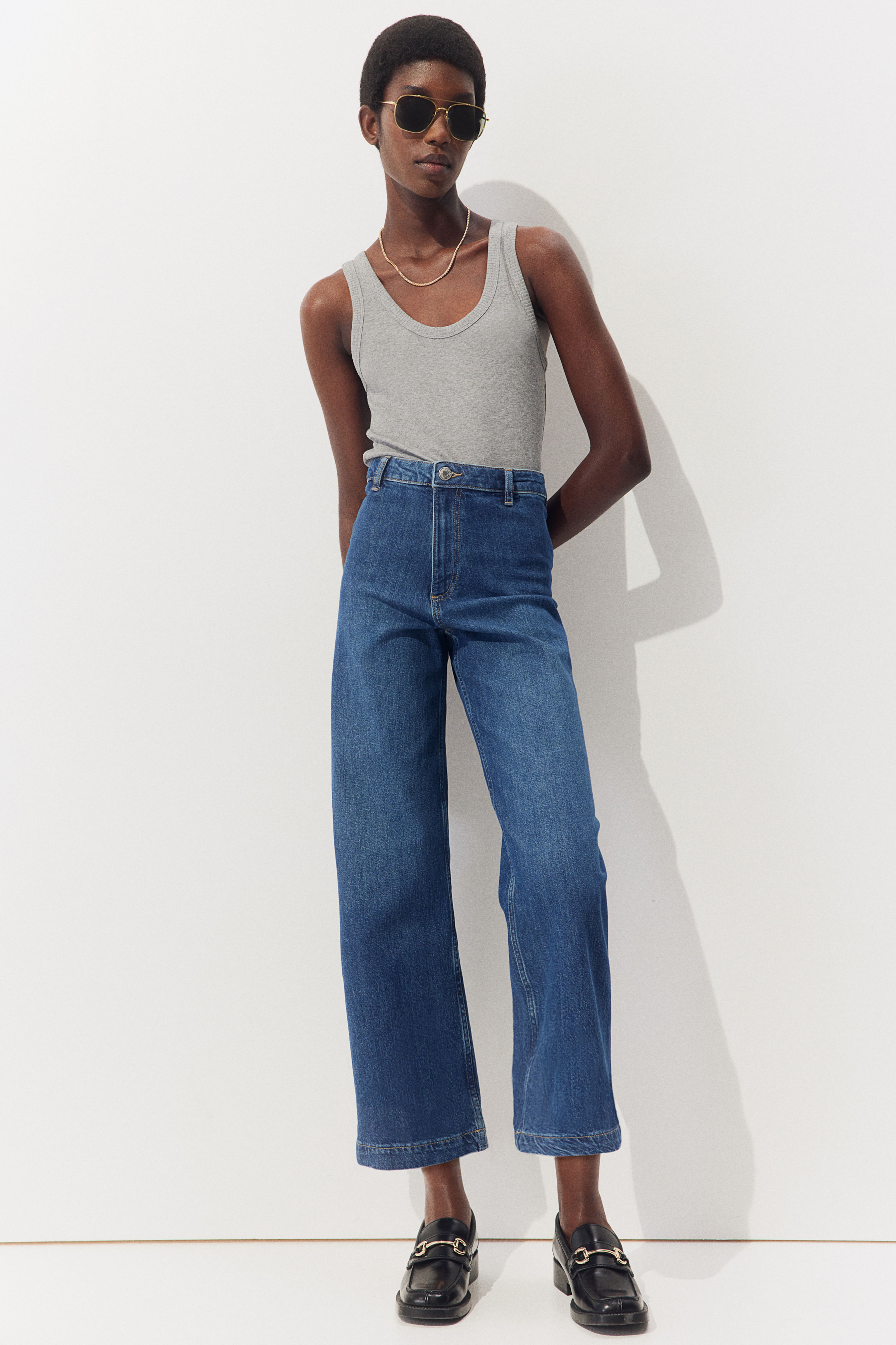 Cropped Twill Pants H&M