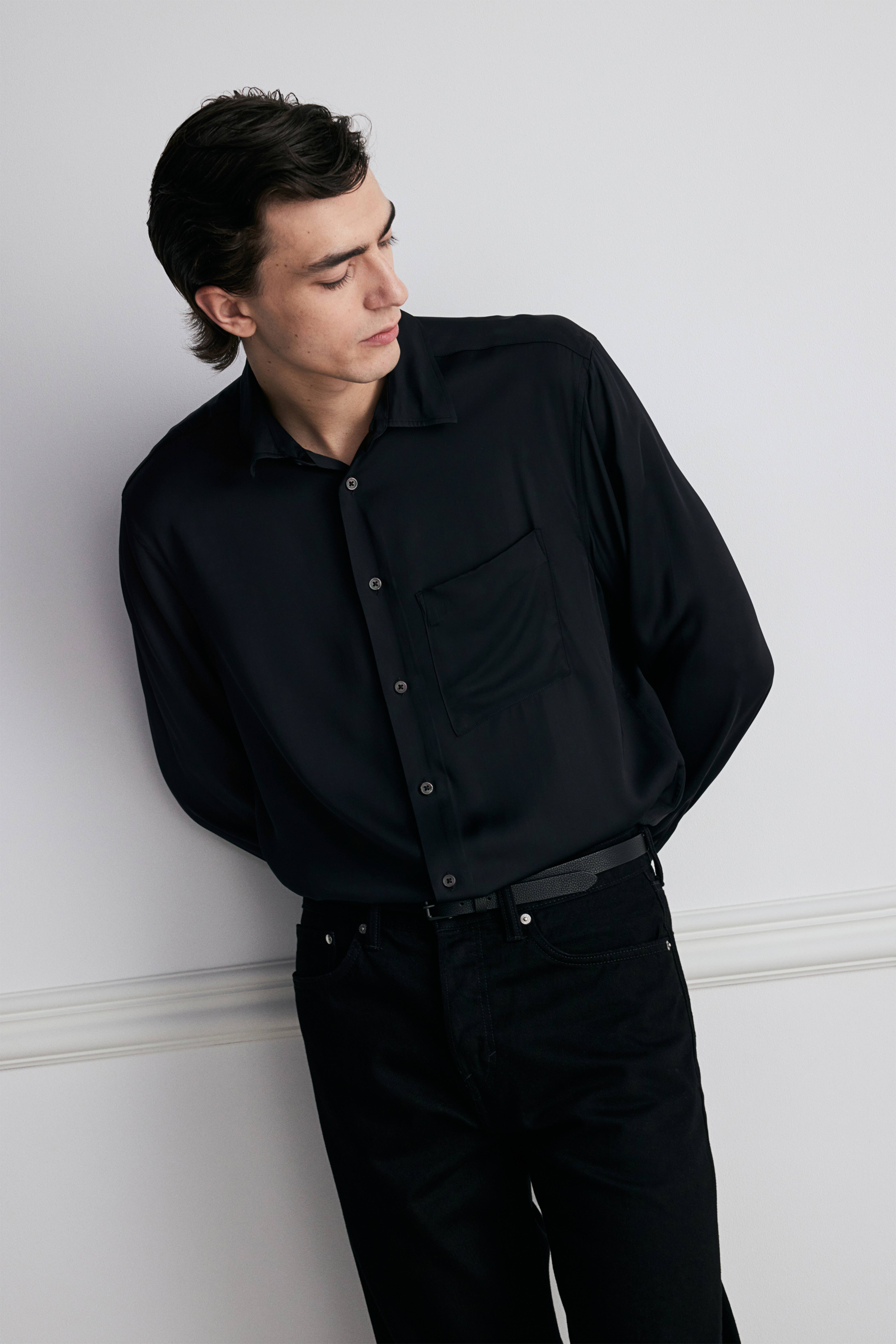 Regular Fit Satin Shirt H&M