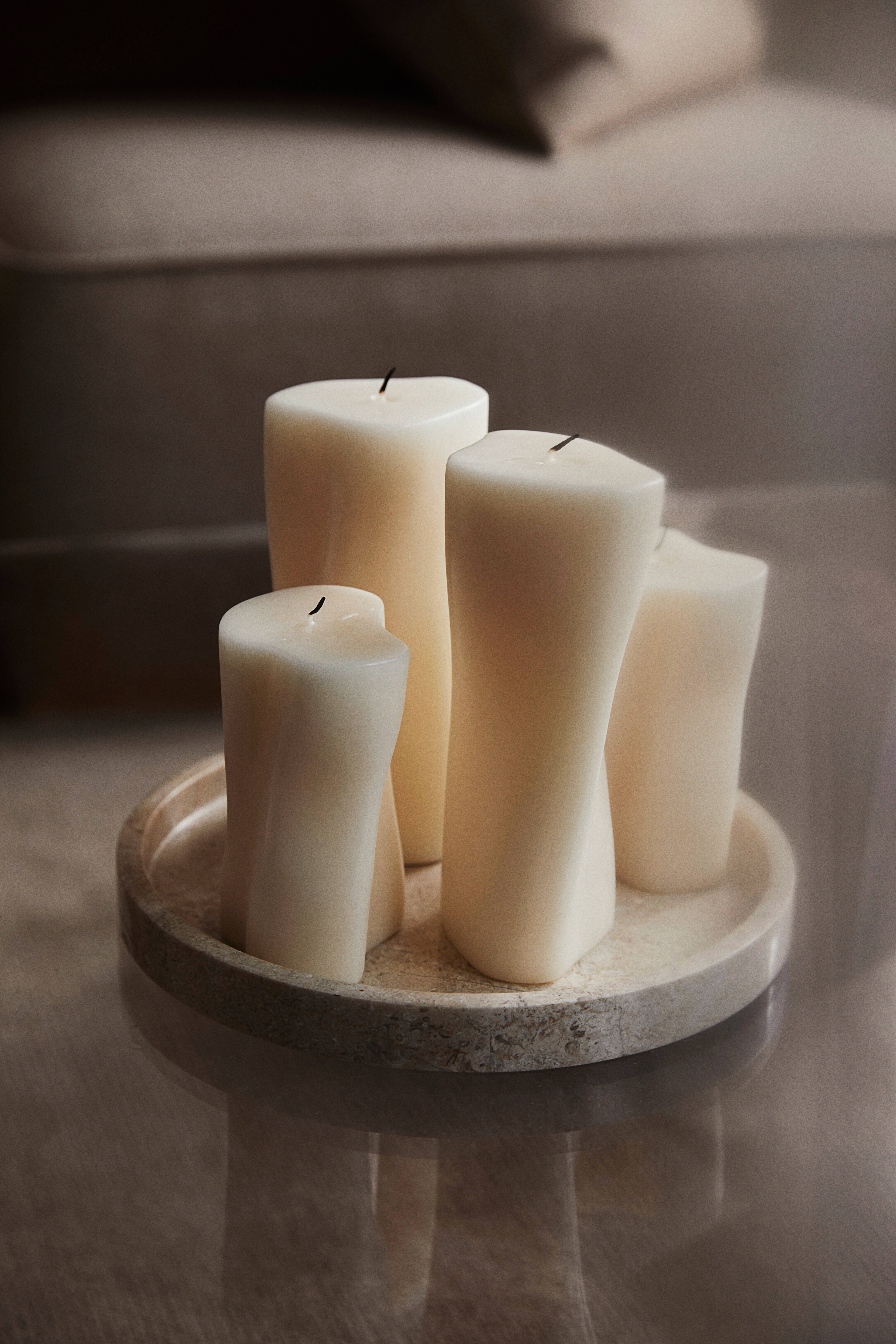 Tall Asymmetric Pillar Candle H&M