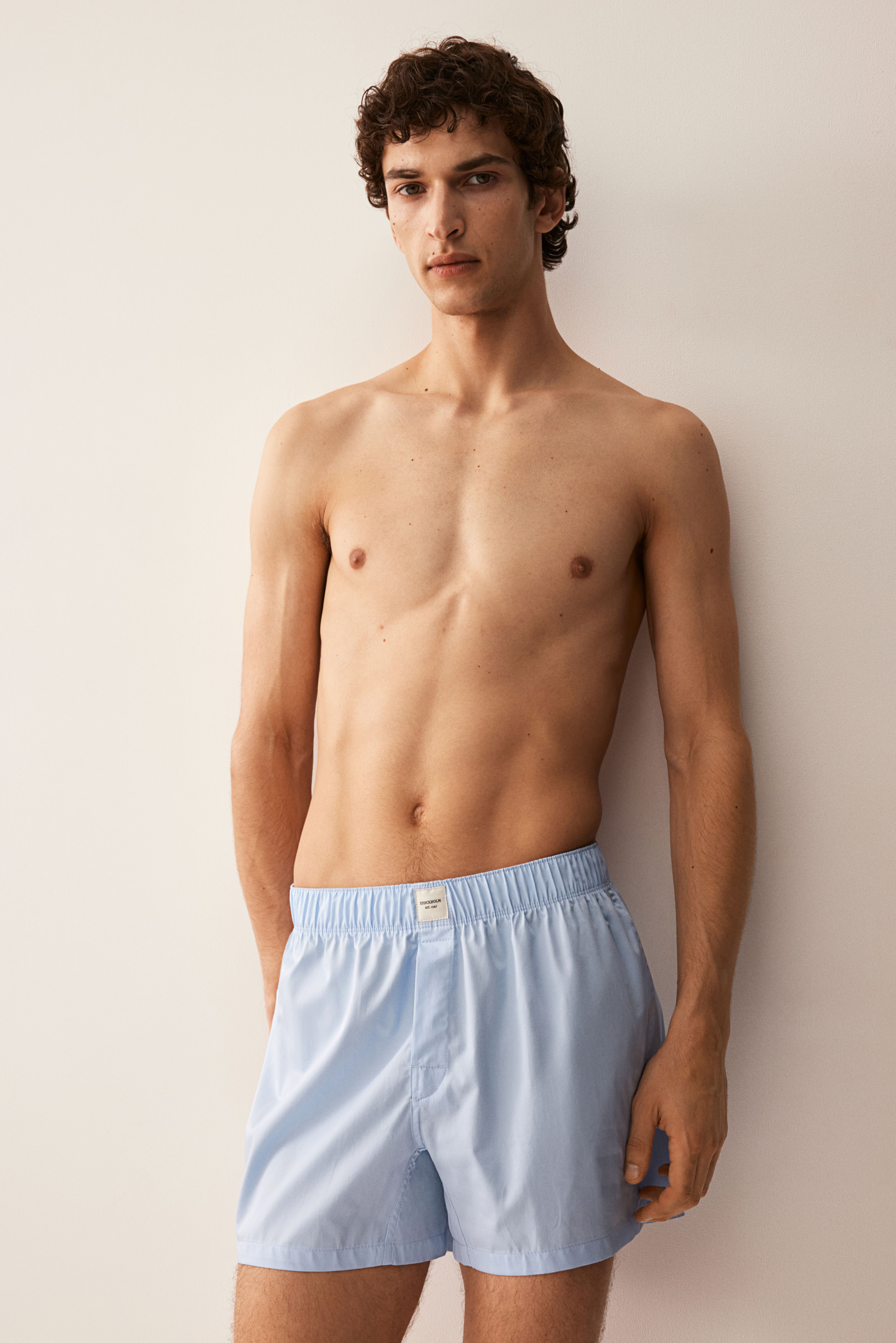 2-pack Woven Cotton Sateen Boxer Shorts H&M