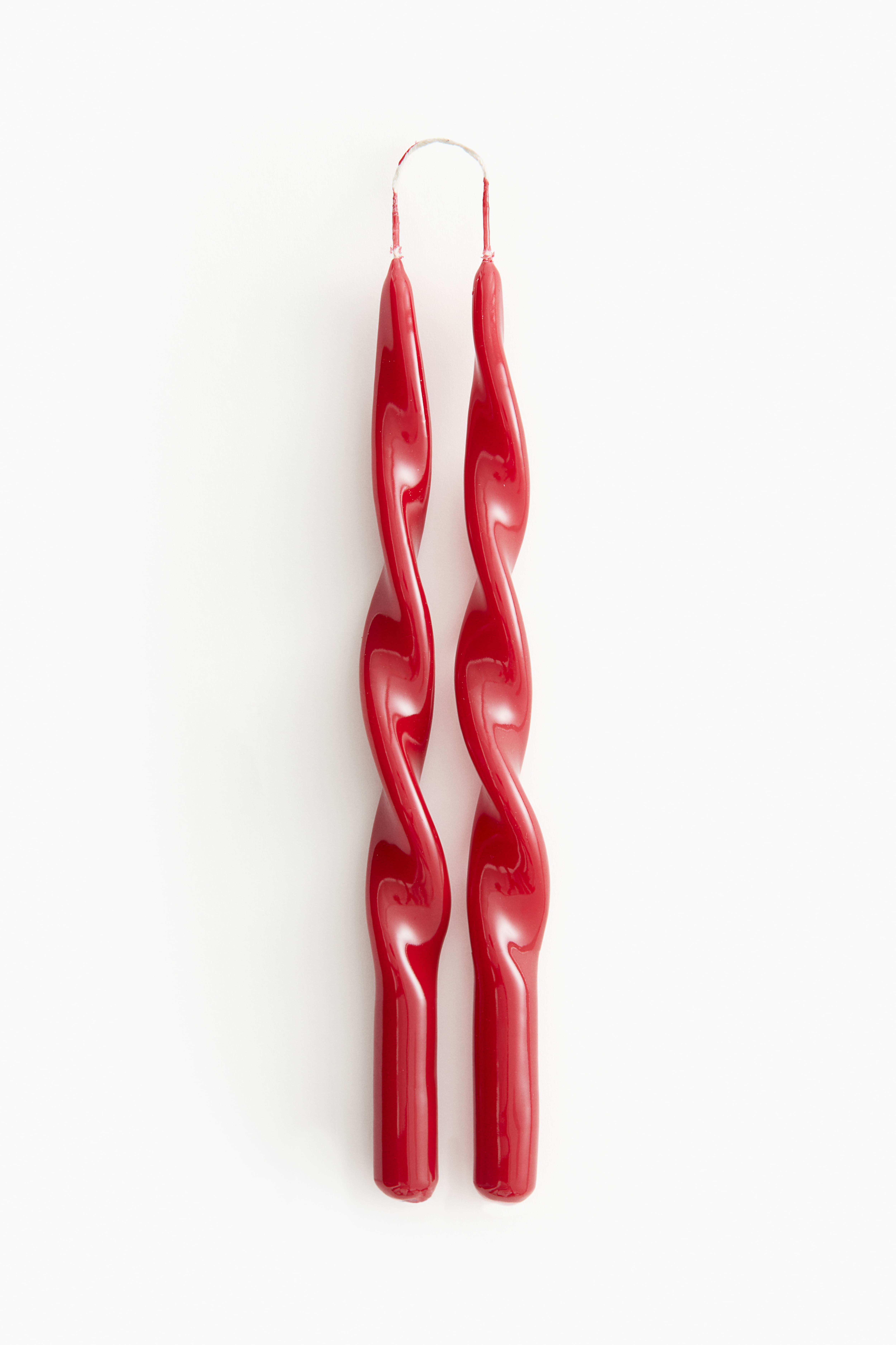 2-pack Spiral Taper Candles H&M