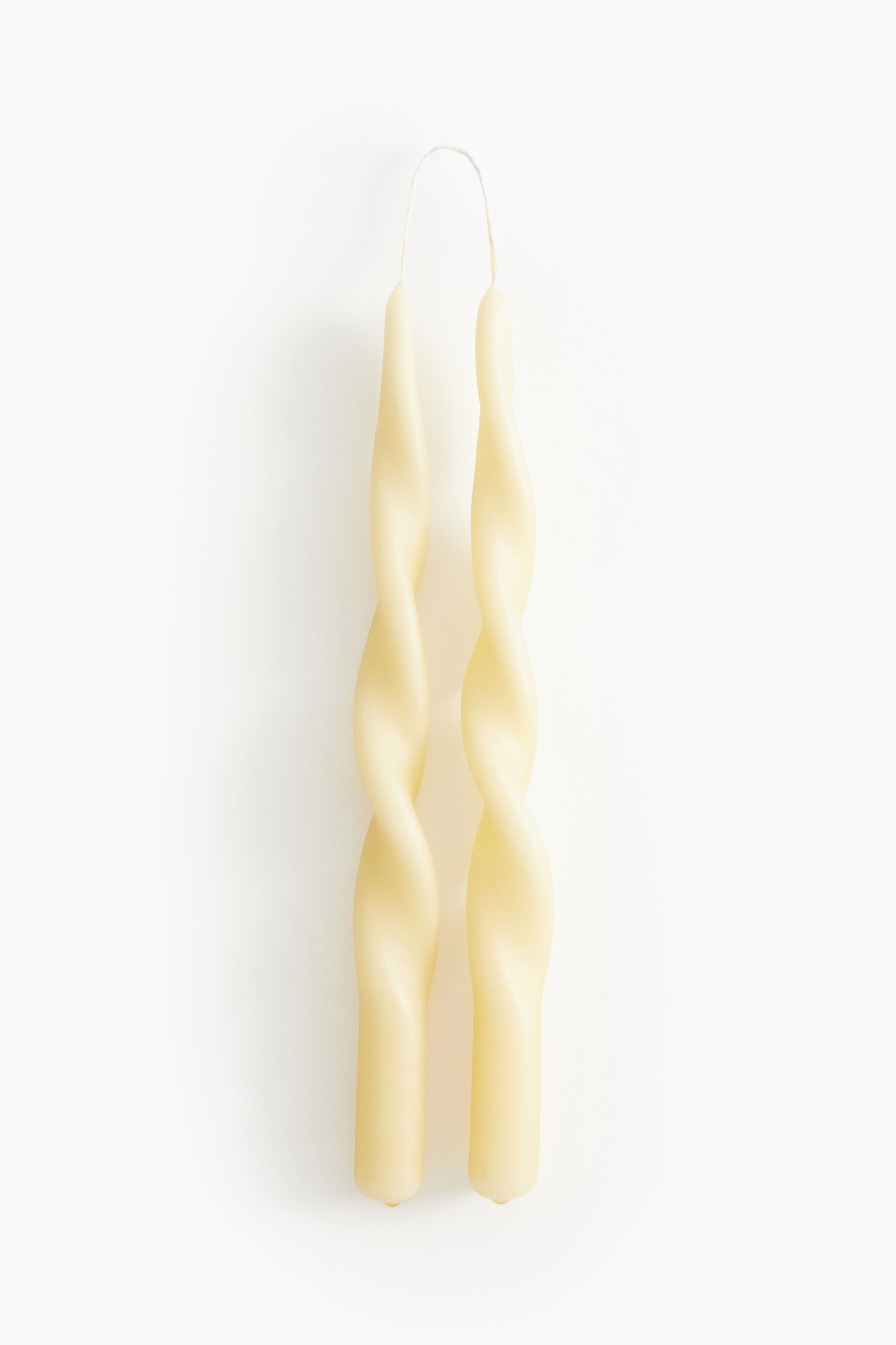 2-pack Spiral Taper Candles H&M