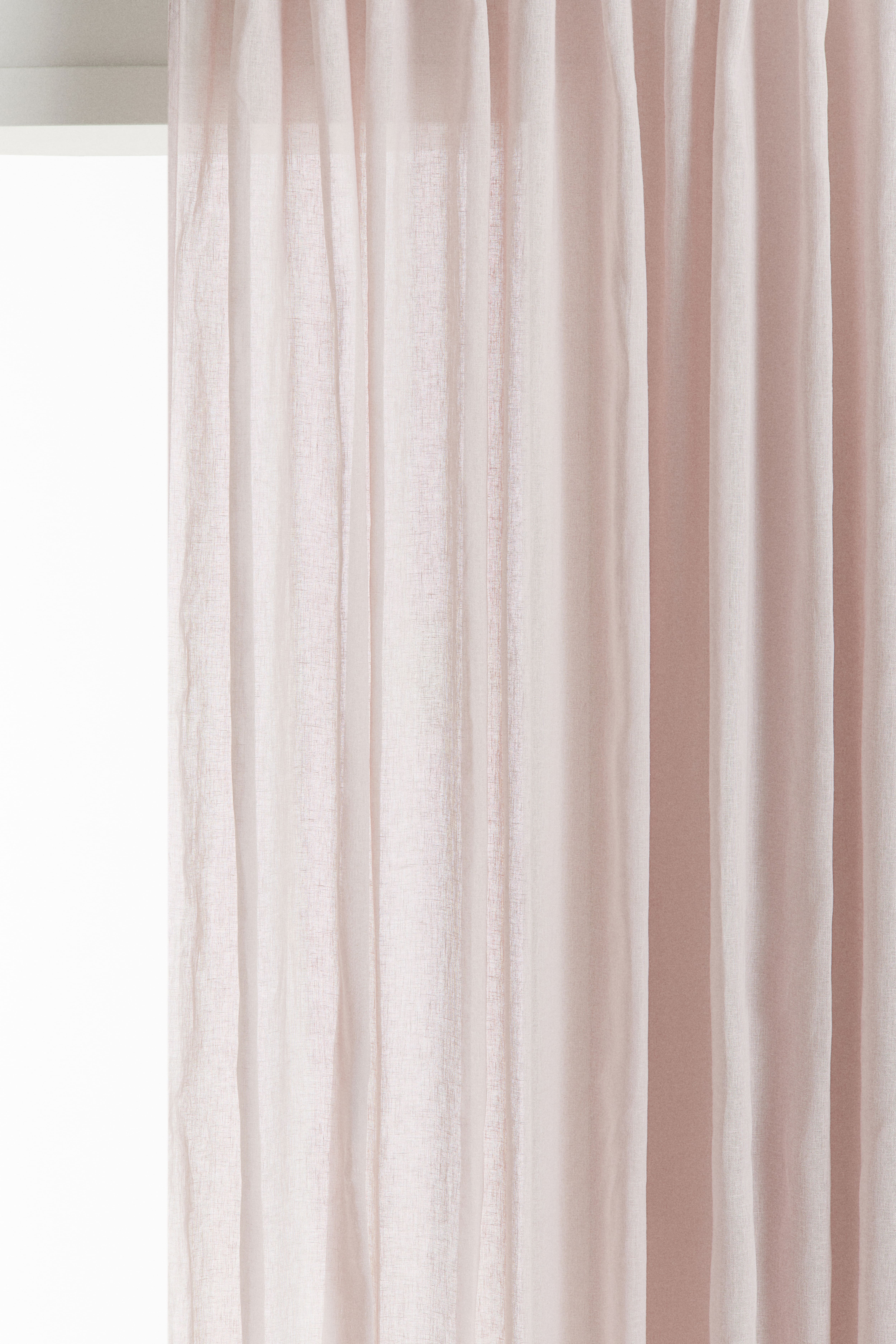 2-pack Long Linen-Blend Curtain Panels H&M