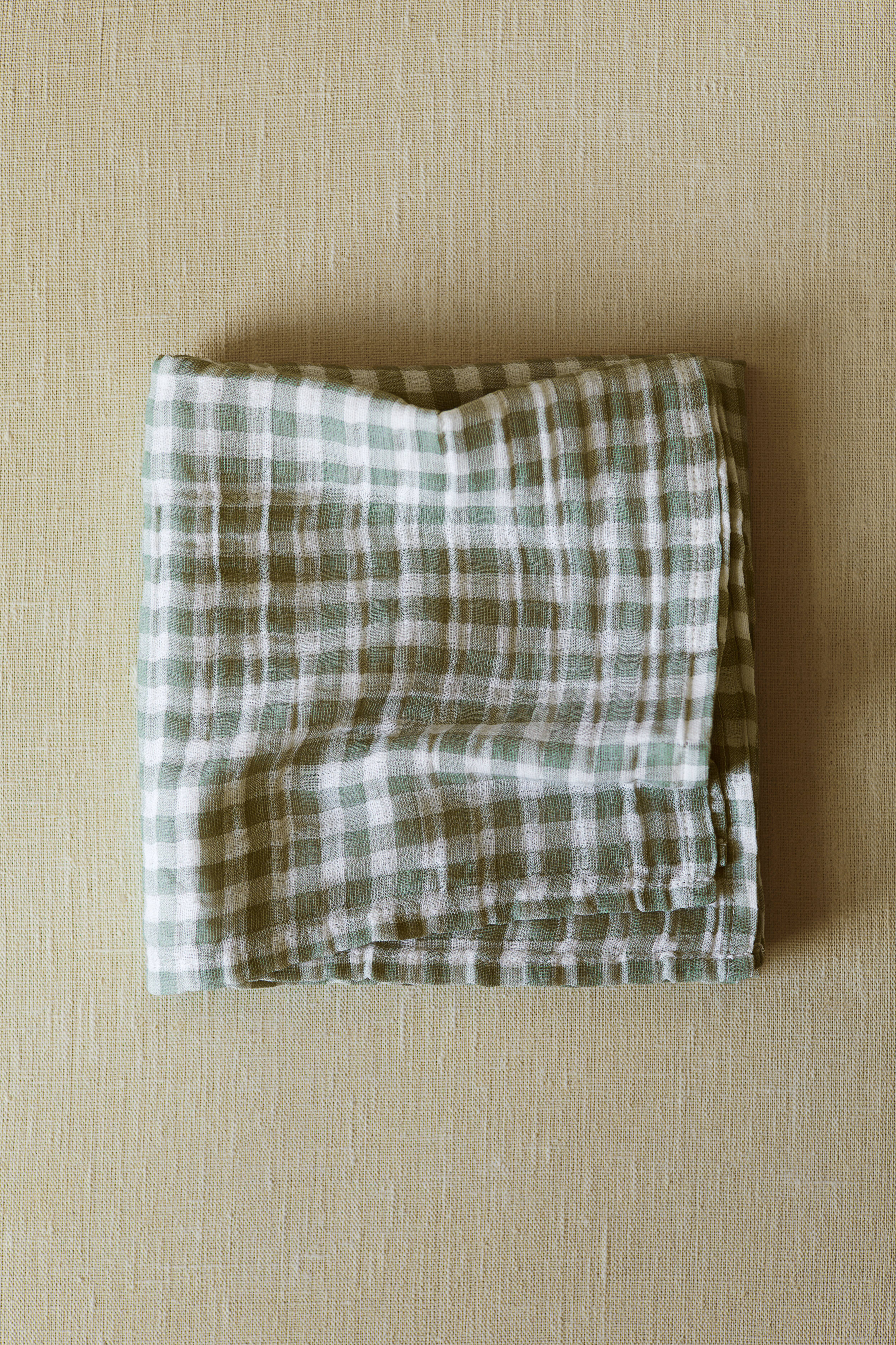 Checked Cotton Muslin Comfort Blanket H&M