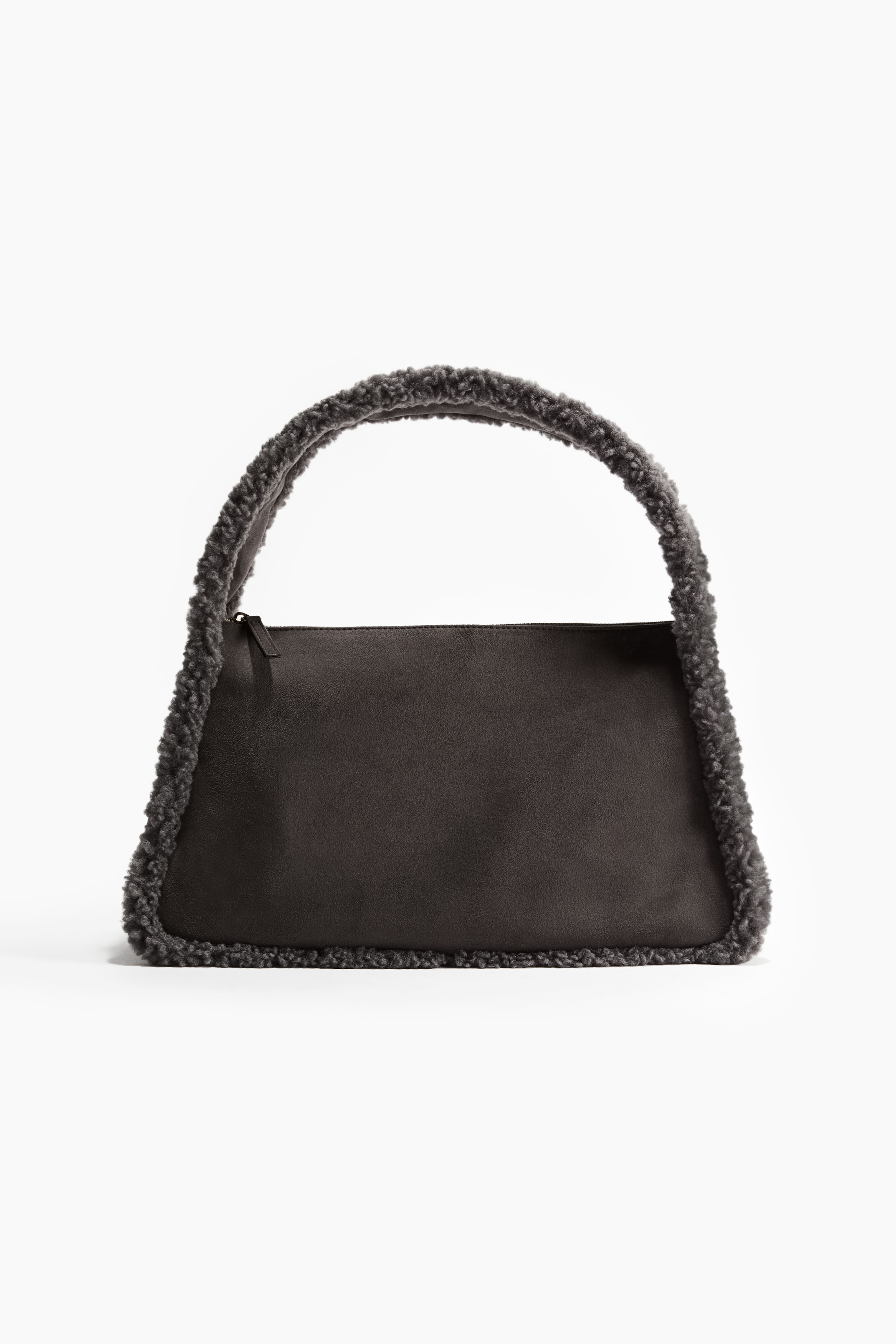 Shoulder Bag with Teddy Fleece Trim H&M