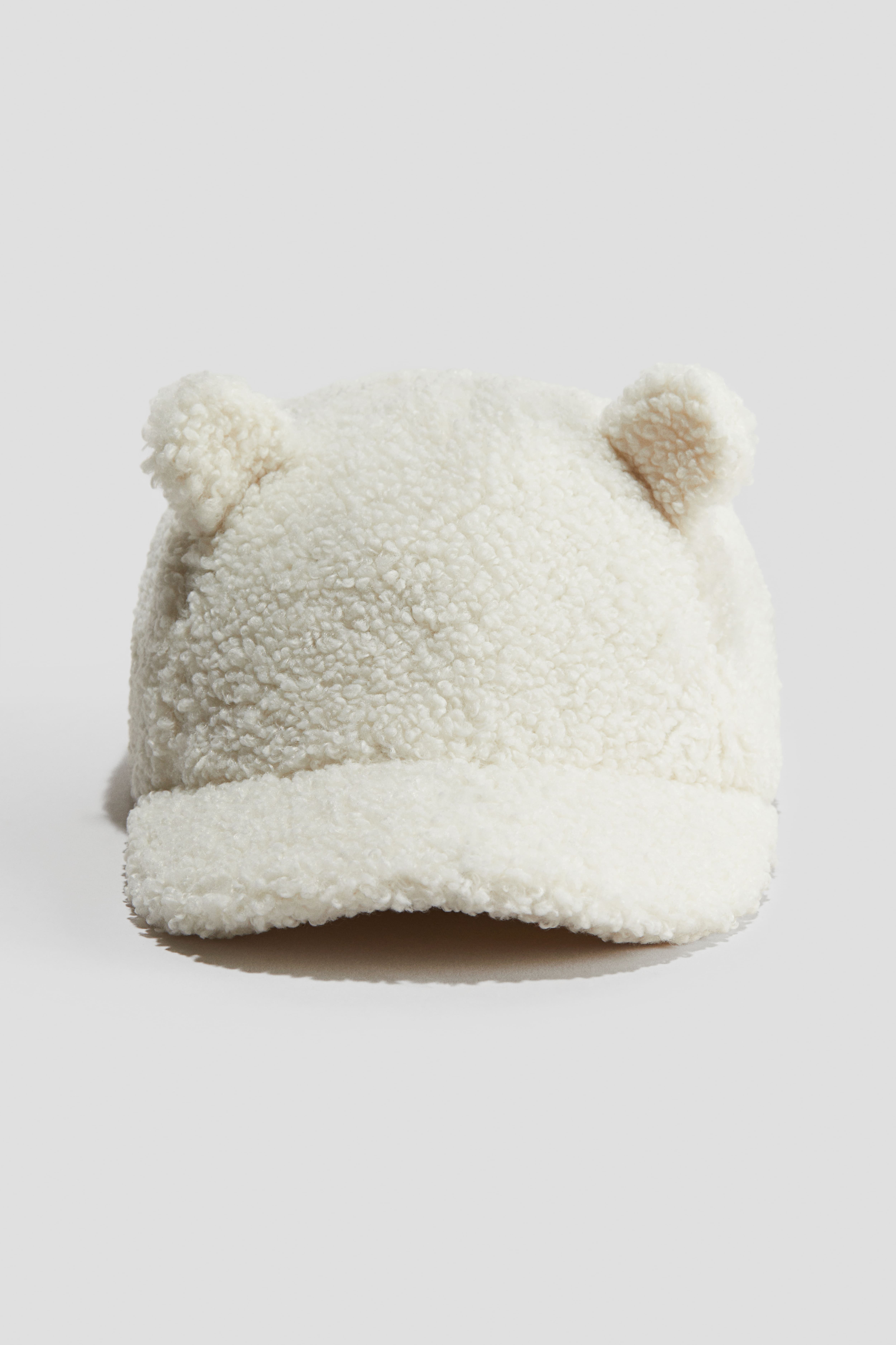 Ear-Appliquéd Teddy Fleece Cap H&M