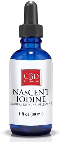 Organic Nascent Iodine Supplement Deep-Earth Sourced. Supports & Detoxifies Thyroid. Metabolism Heath, Focus & Better Sleep. 1,950 mcg per Serving AYOJOY