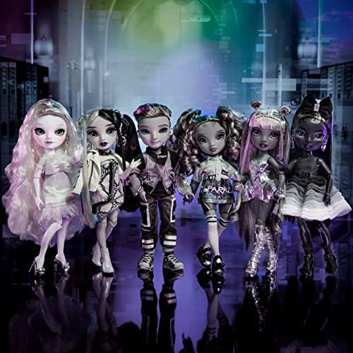 Rainbow High Shadow Series 1 Ash Silverstone- Greyscale Boy Fashion Doll. 2 Silver Designer Outfits to Mix & Match with Accessories, Great Gift, Multicolor, 583578EUC Rainbow High