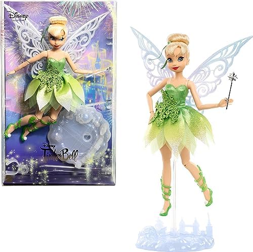 Mattel Disney Toys, Tinker Bell Collector Doll with Wings to Celebrate Disney 100 Years of Wonder, Inspired by Peter Pan Mattel