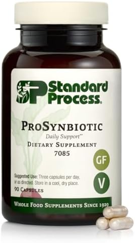 Standard Process ProSynbiotic - Whole Food Bowel, Immune Support, Digestion and Digestive Health with Bifidobacterium, Chicory Root, Lactobacillus Acidophilus, and Inulin - Vegetarian - 90 Capsules Standard Process Inc.