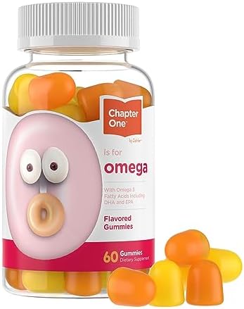 Zahler - Chapter One Omega 3 Gummies for Kids with No Fish Oil (60 Count) - Kosher Omega 3 6 9 Fatty Acids, EPA, DHA - Easy to Take Omega 3 Supplement for Healthy Growth, Development & Brain Function Zahler