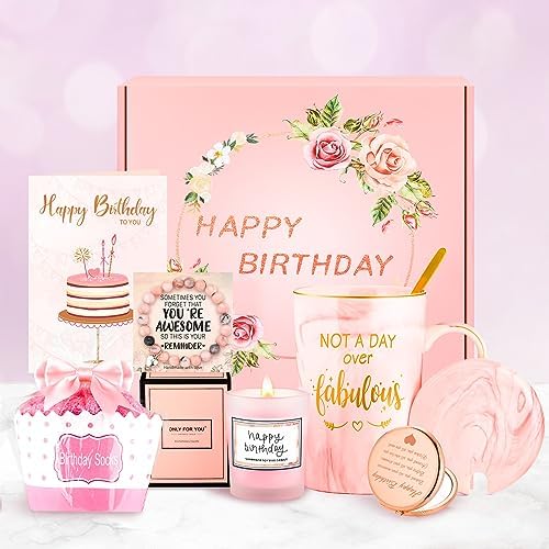 Birthday Gifts for Women Happy Birthday Gift Basket for Women Birthday Gifts Ideas Womens Gift for Birthday Box for Women Birthday Gifts for Friends Female Birthday Gift for Sister Coworker Her Bestie Gagalico