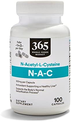 365 by Whole Foods Market, N-Acetyl L-Cysteine 500 MG, 100 Count 365 by Whole Foods Market