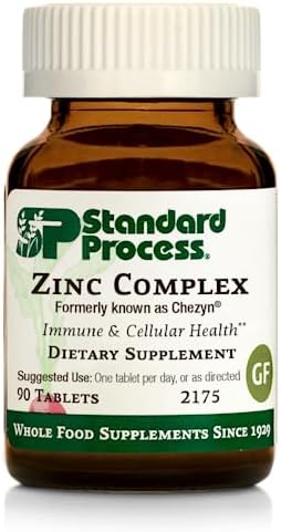 Standard Process Inc. Zinc Complex - Immune Support, Thyroid Support, Cognitive Health, and Blood Health Support with Iron, Zinc, and Copper - 90 Tablets Standard Process Inc.