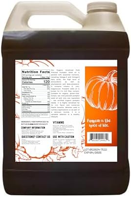 100% Pure Organic Unrefined Virgin Pumpkin Seed Oil All Natural 1 Gallon (128 fl.oz) Sulu Organics