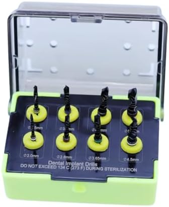 8 Pcs Dental Implant External Irrigation Drills Black Titanium Coated Drill Kit QUANTAFIT EXPORTS