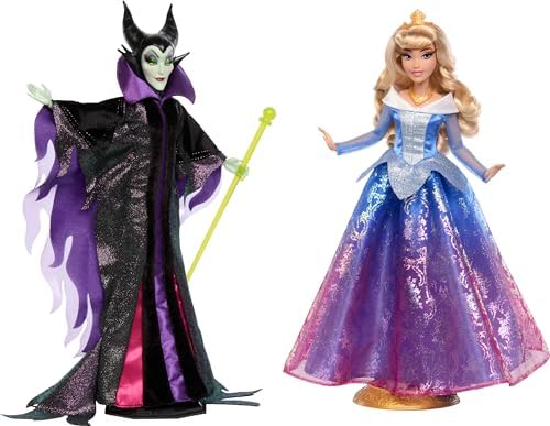 Mattel Disney Princess Collector Maleficent & Aurora Fashion Doll Set Inspired by The Disney Sleeping Beauty Movie Mattel